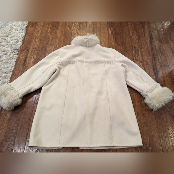 Vintage Novelti Winter White vegan Shearling & Suede Coat plus Size 3X - Picture 11 of 16